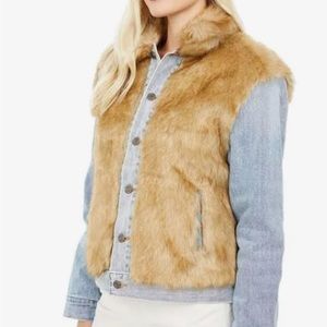 Levi’s Premium oversized  faux fur women jacket